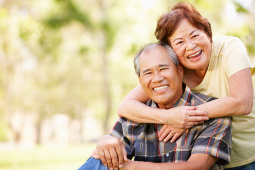 Oncology Smiling Older Couple Oncology Smiling Older Couple
